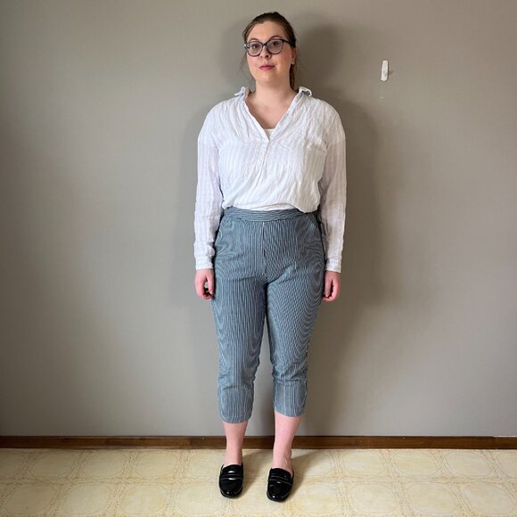 Alpha 60 cropped trousers railroad stripe pants - Picture 10 of 10